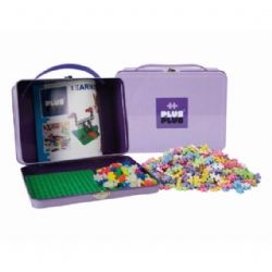 BLOC PLUS PLUS - VALISETTE MÉTAL LILAS PASTEL - ENSEMBLE DE BASE 600 PIÈCES